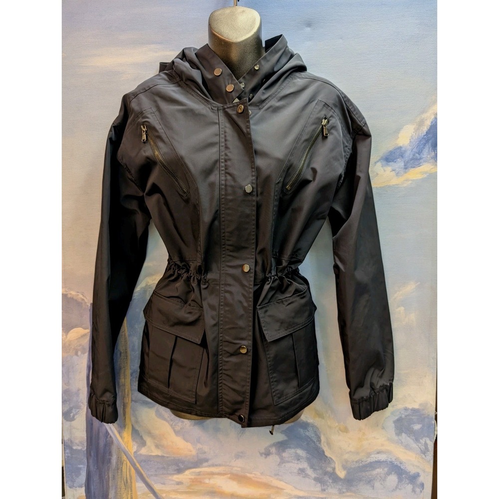 NEW! J. BRAND S  Dk Blue Hooded Zipper Detail Jacket